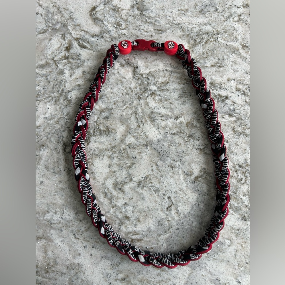 University of South Carolina braided rope necklace